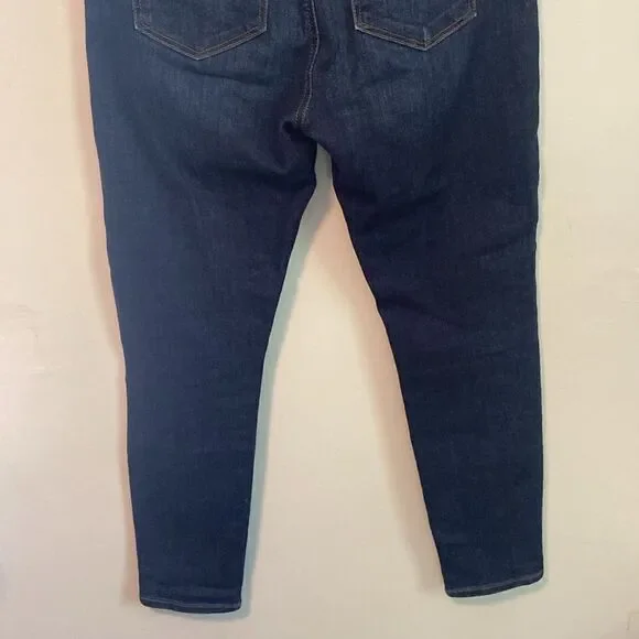 LOFT Dark Wash Skinny High Rise Jeans Size 29 / 8 Petite - Picture 6 of 9